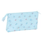 Portatodo Triple Mickey Mouse Clubhouse Baby Azul claro 22 x 12 x 3 cm