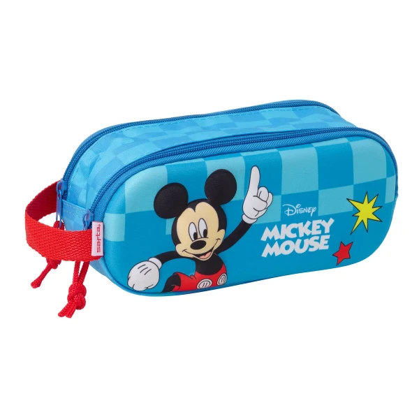 Portatodo Doble Mickey Mouse Clubhouse Azul 21 x 8 x 6 cm 3D