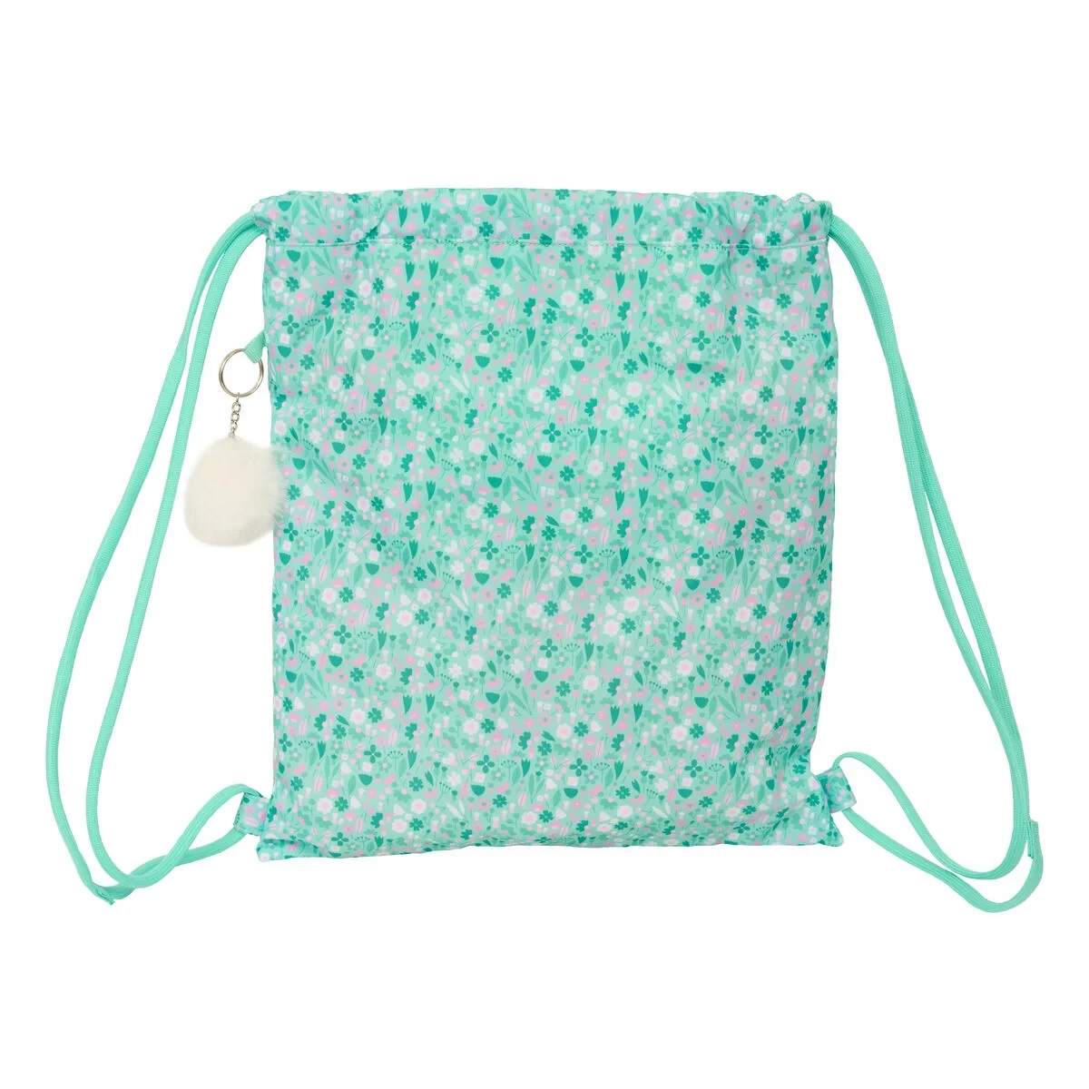 Bolsa Mochila con Cuerdas Safta Cuore Menta 35 x 40 x 1 cm