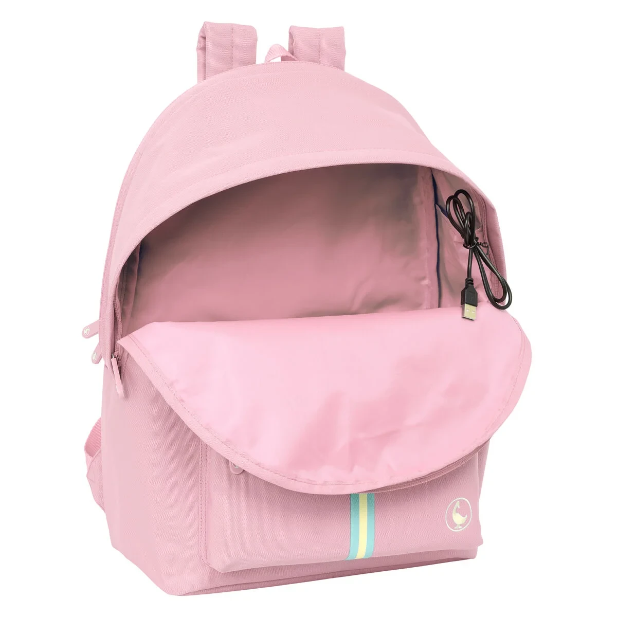 Mochila para Portátil y Tablet con Salida USB El Ganso Basics Rosa