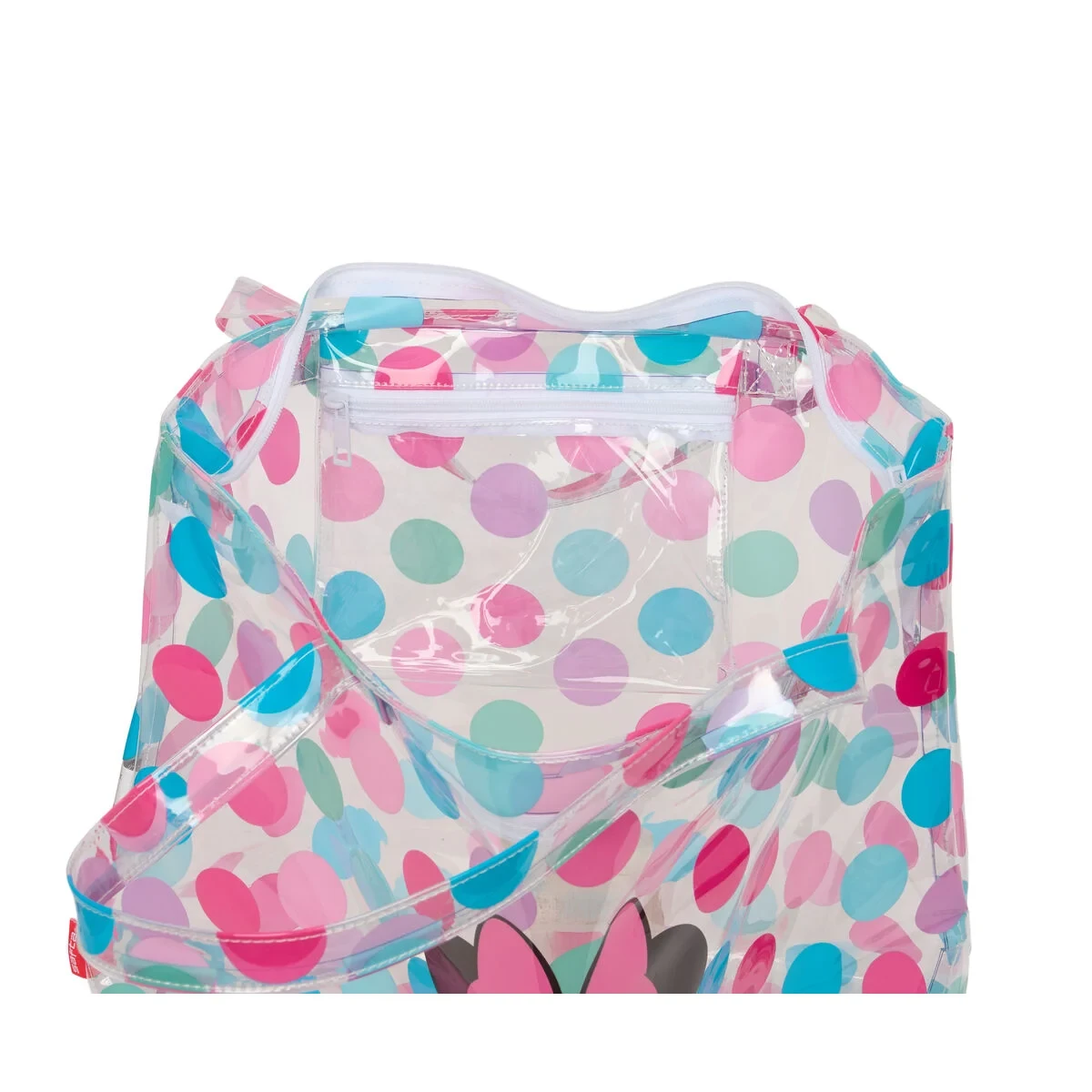 Bolsa de Compras Minnie Mouse Beach Multicolor Transparente 54 x 35 x 17 cm