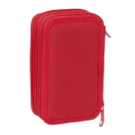 Plumier Triple Sevilla Fútbol Club Rojo 12,5 x 19,5 x 5,5 cm 37 Piezas