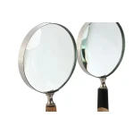 Figura Decorativa Home ESPRIT Bicolor Colonial Lupa 10 x 2,5 x 24,5 cm (2 Unidades)