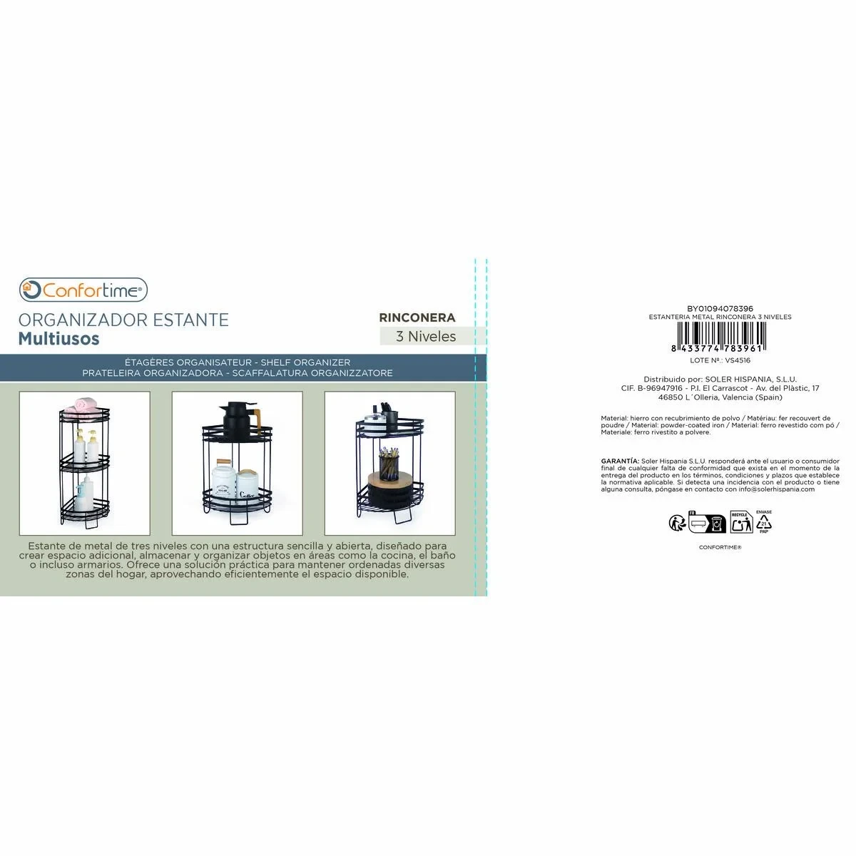 Estantería Confortime Metal (4 Unidades)