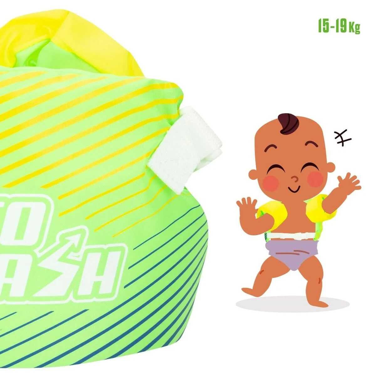 Manguitos AquaSport Amarillo Verde 53 x 20 x 18 cm (6 Unidades)