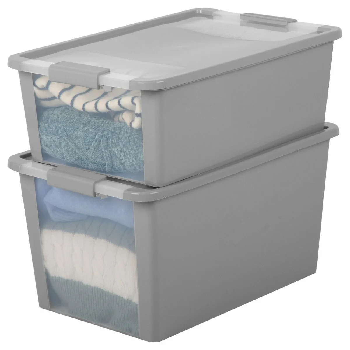 Caja de Almacenaje Curver Gris Plástico 26 L 55 x 19 x 35 cm (7 Unidades)
