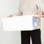 Caja de Almacenaje con Tapa Curver Blanco Plástico 26 L 55 x 19 x 35 cm (7 Unidades)