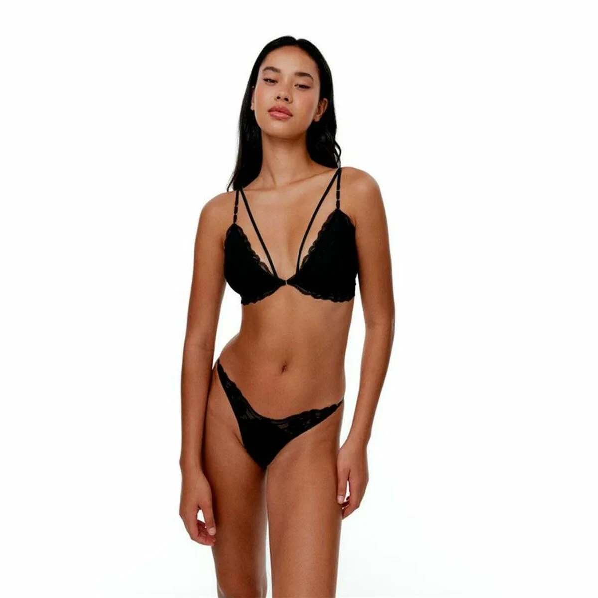 Bikini Black Limba Triangular Mojave Negro