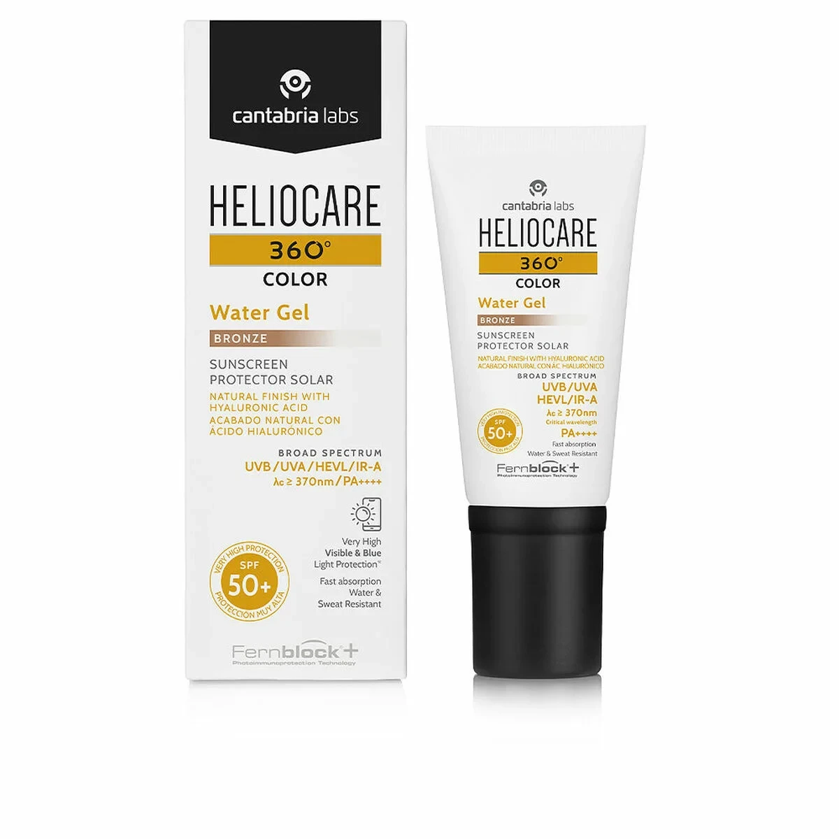 Protector Solar con Color Heliocare Heliocare 360º Water Gel Color Bronce 50 ml Spf 50