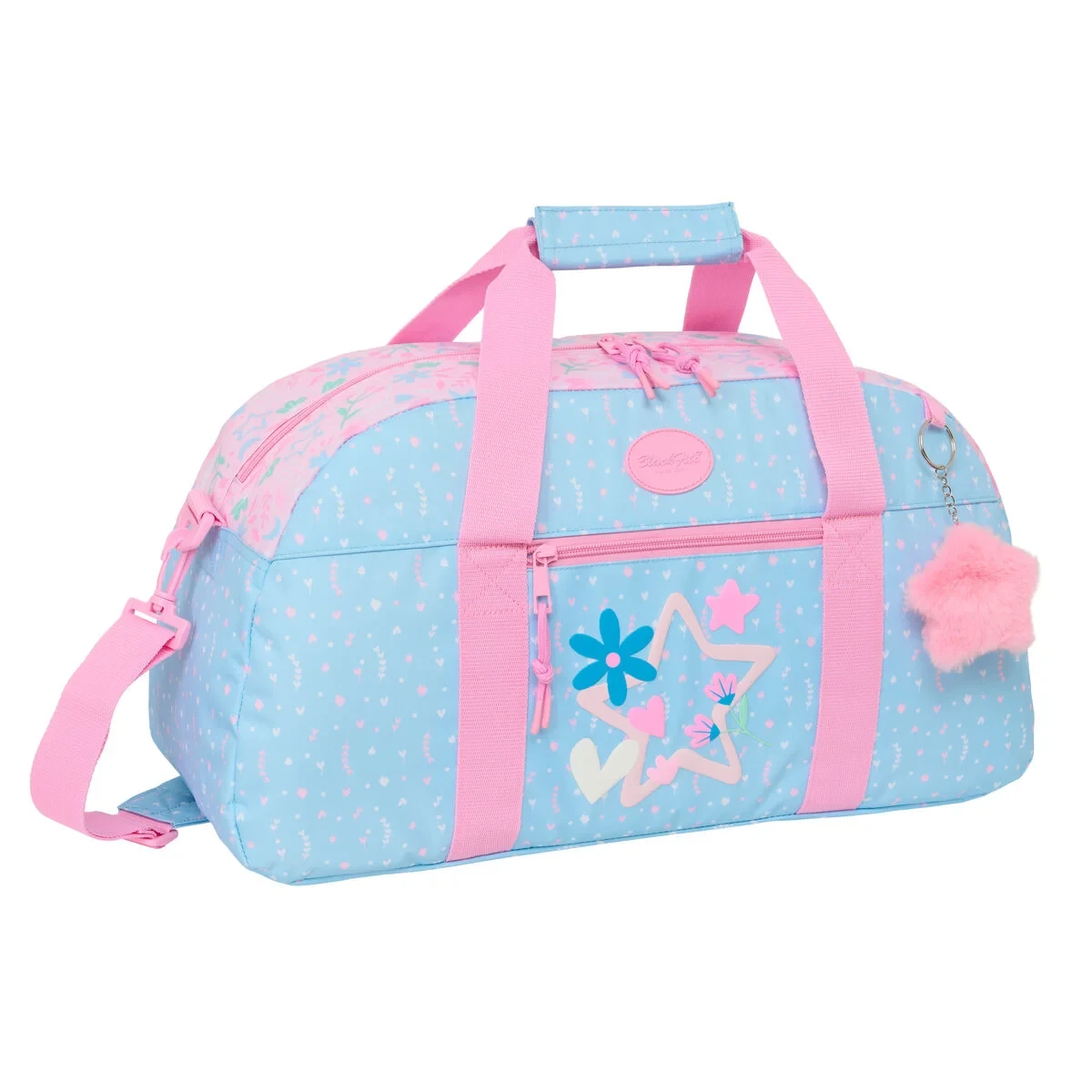 Bolsa de Deporte BlackFit8 Smile Rosa Azul claro 50 x 26 x 20 cm