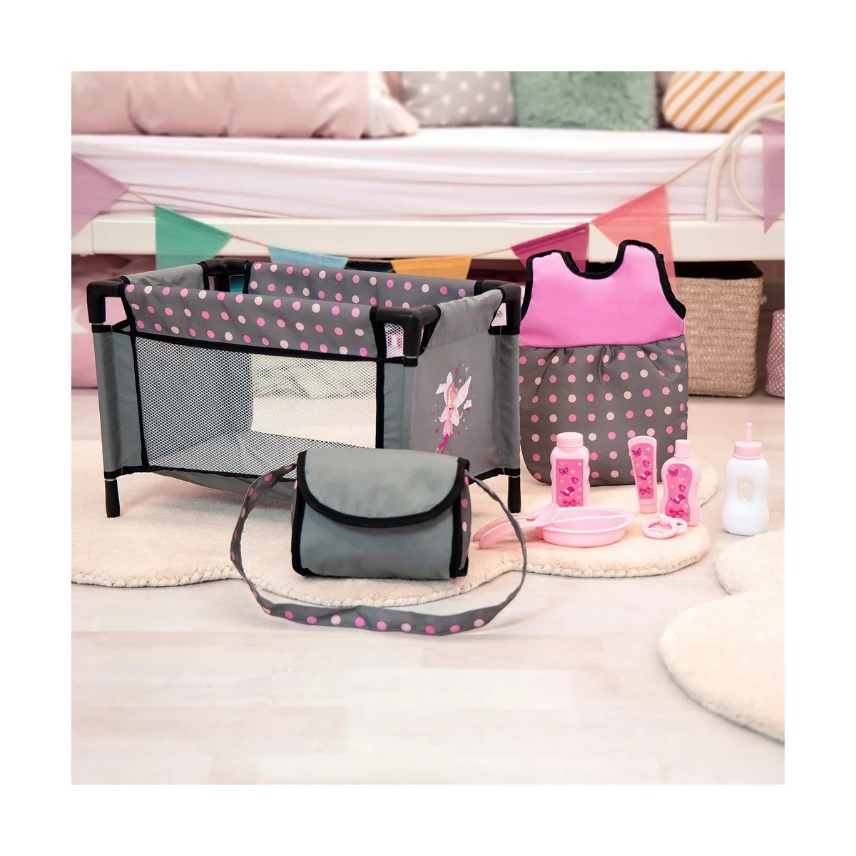 Accesorios para Muñecas Reig 11 Piezas Gris Rosa