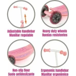 Patinete Scooter Moltó Rosa 48 x 36 x 90 cm