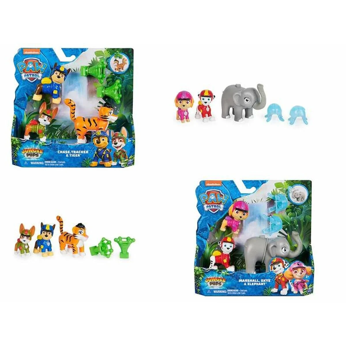 Playset The Paw Patrol Jungle 19,05 x 20,23 x 5,71 cm 4 Unidades