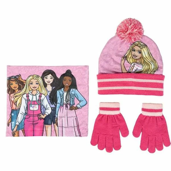 Gorro, Bufanda y Guantes Barbie 2-8 Años