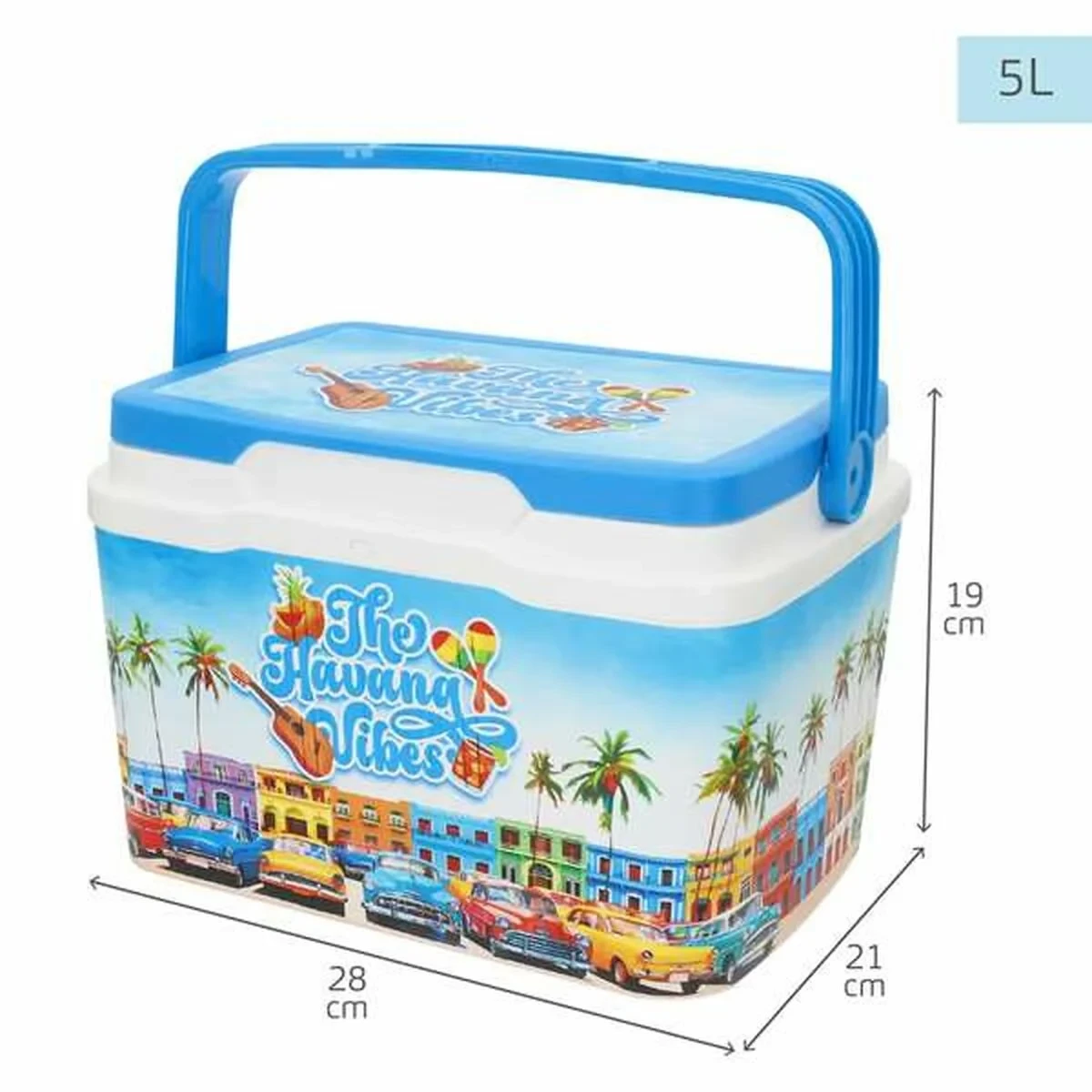 Nevera Portátil Aktive The Havana Vibes 5 L