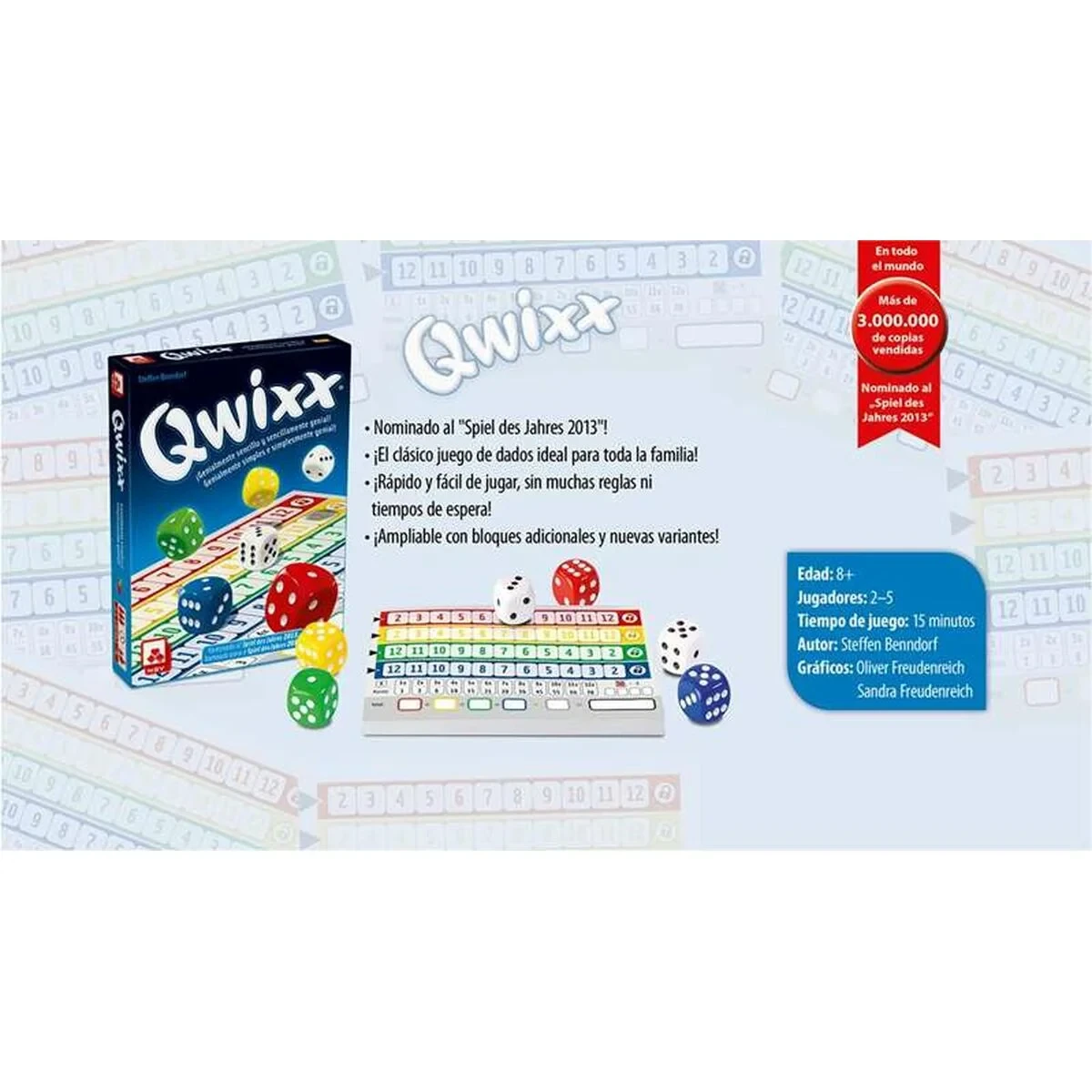 Juego Educativo Fournier Qwixx