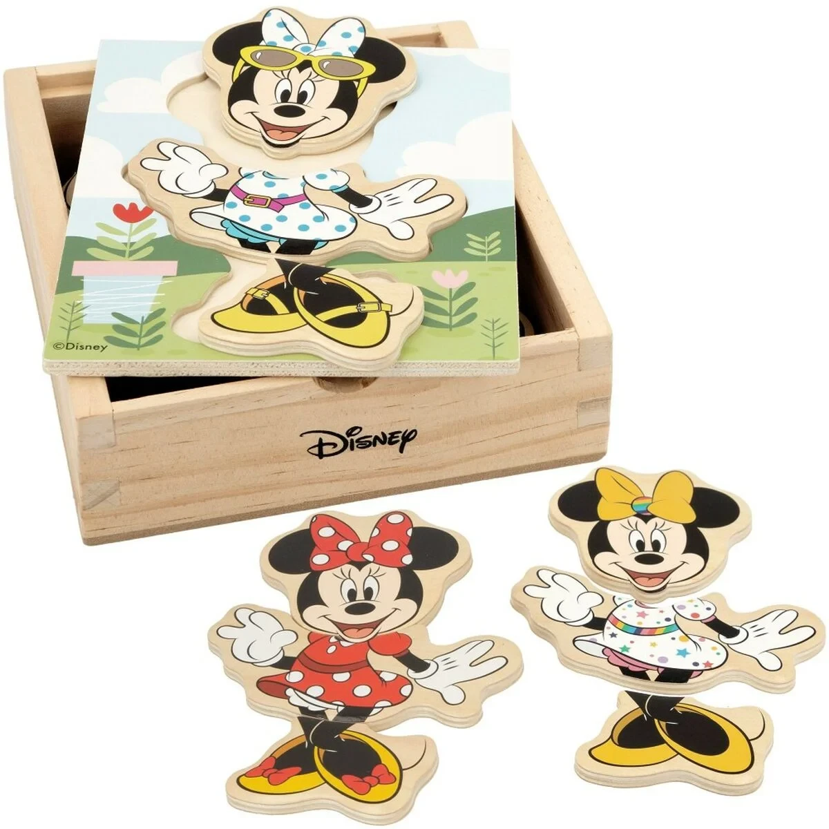 Puzzle Infantil de Madera Disney + 2 Años 19 piezas (12 Unidades)