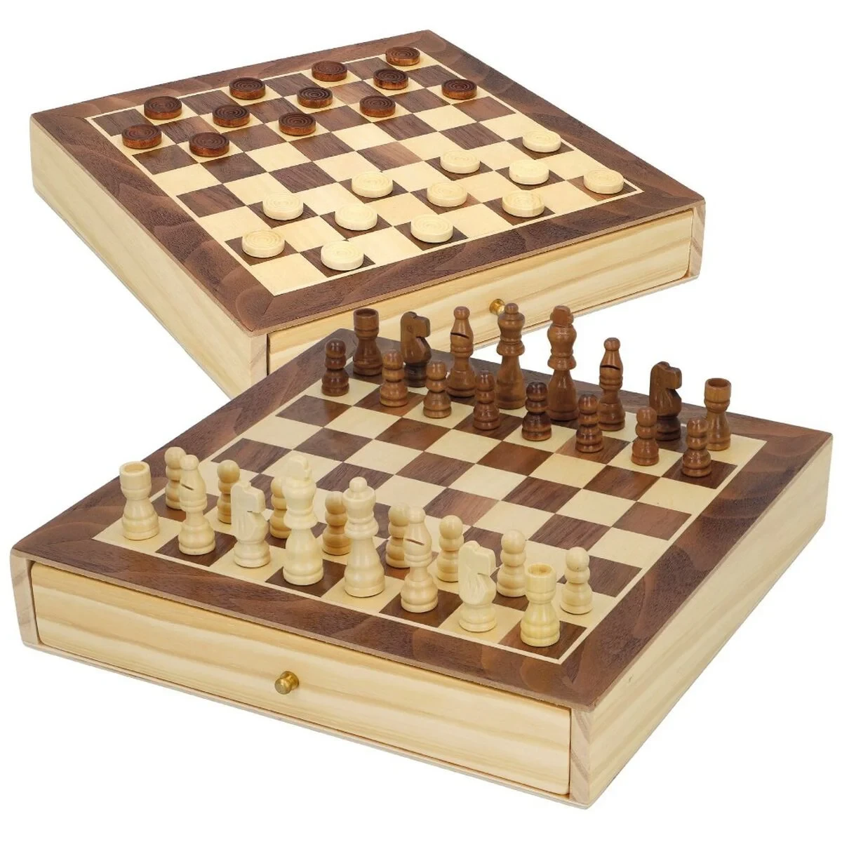 Tablero de Ajedrez y Damas CB Games Madera Cajón (4 Unidades)