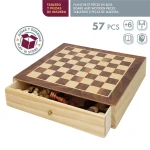 Tablero de Ajedrez y Damas CB Games Madera Cajón (4 Unidades)