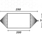 Hamaca Aktive Naranja 200 x 0,4 x 100 cm (6 Unidades)