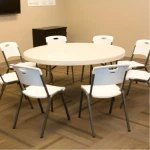 Mesa auxiliar Lifetime Crema 152 x 74 x 152 cm Acero Plástico