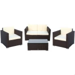Muebles de Jardín Aktive Negro Crema