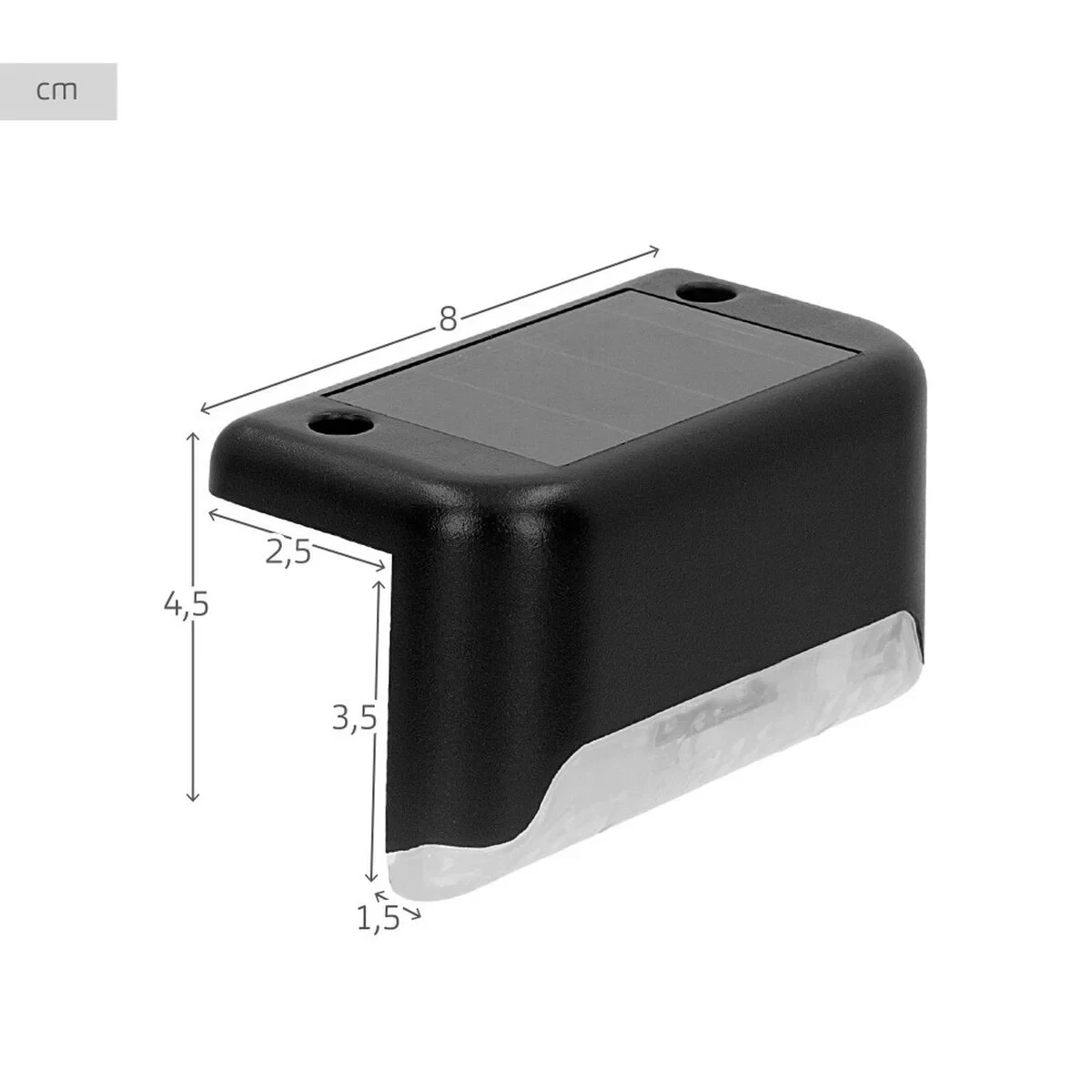 Lámpara solar Aktive 8 x 4,5 x 4 cm (12 Unidades)