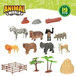 Set de Figuras de Animales Colorbaby 19 piezas Jungla Plástico 14 x 6 x 5 cm (6 Unidades)