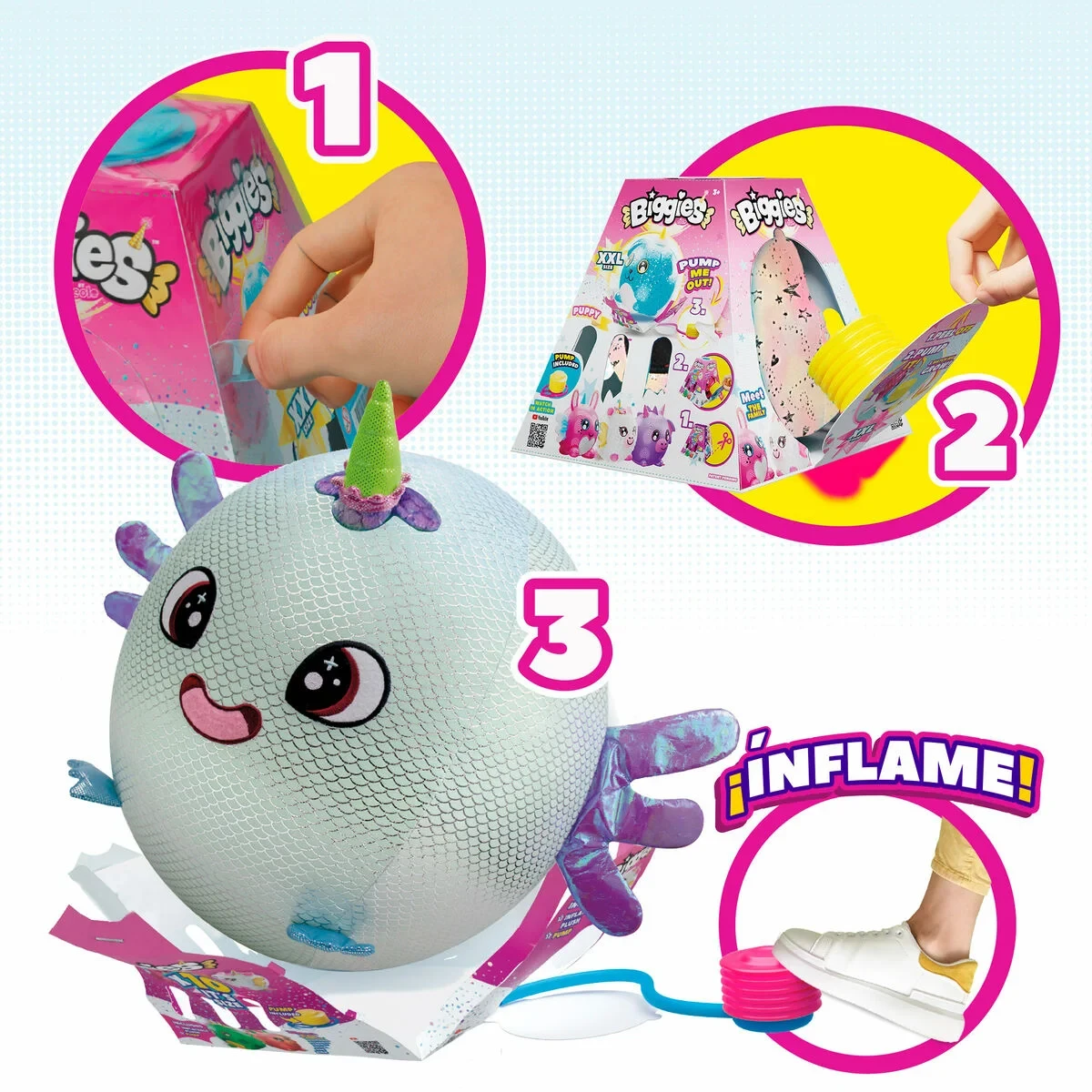 Peluche Eolo Celeste Felpa Plástico 45 x 45 x 45 cm Hinchable (4 Unidades)