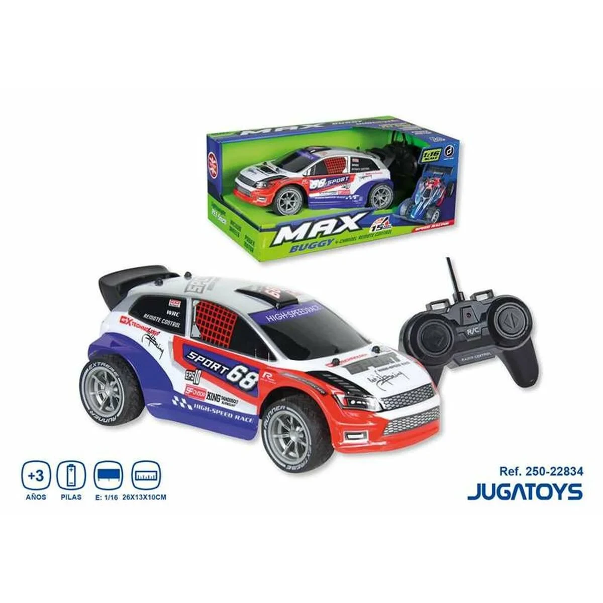 Coche Radio Control Max Buggy 1:16 26 x 13 x 10 cm