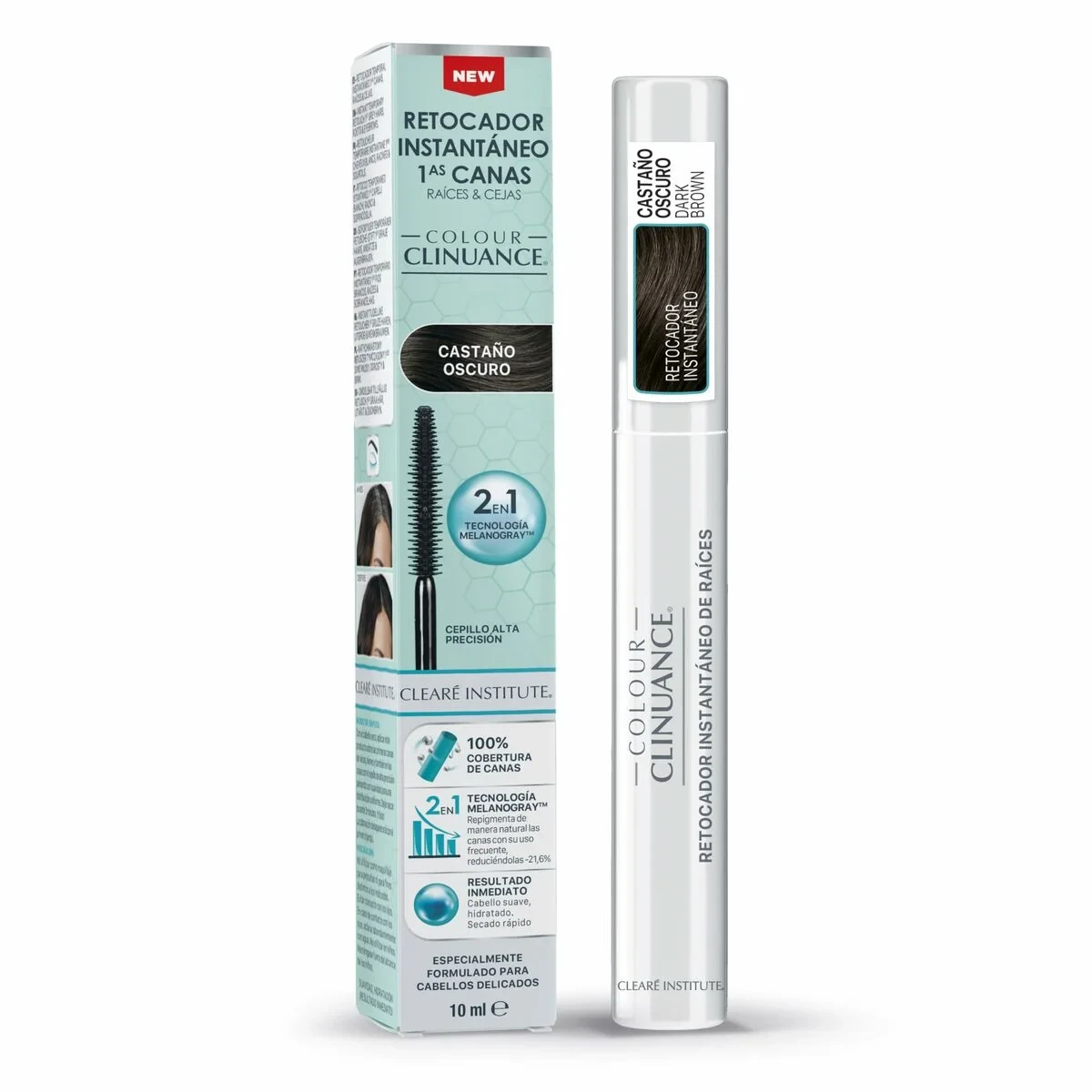 Tinte para Cejas Clearé Institute COLOUR CLINUANCE Castaño Oscuro 10 ml