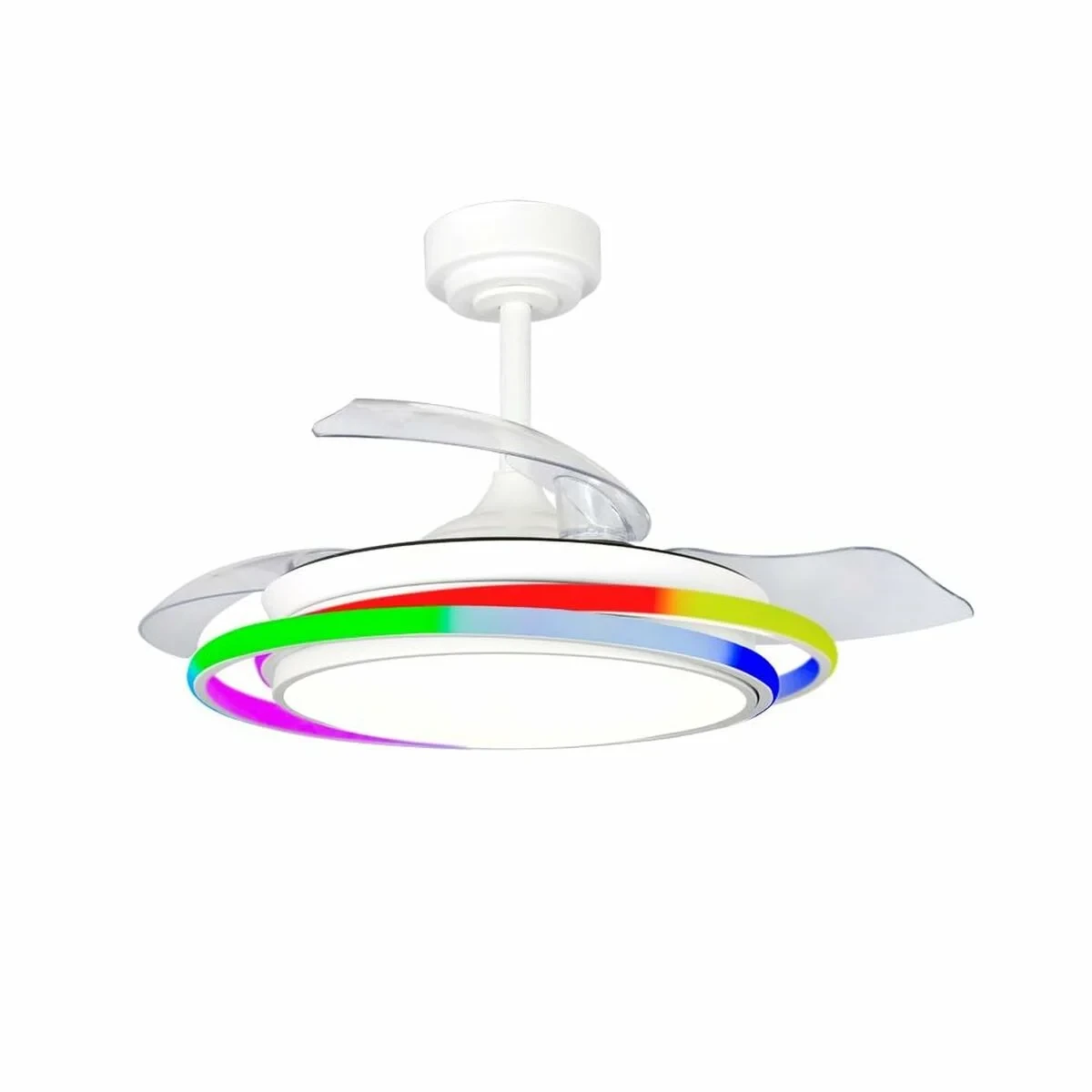 Ventilador de Techo CristalRecord ANTILA MINI RGB WH RETRAC Blanco