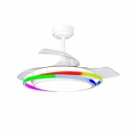Ventilador de Techo CristalRecord ANTILA MINI RGB WH RETRAC Blanco