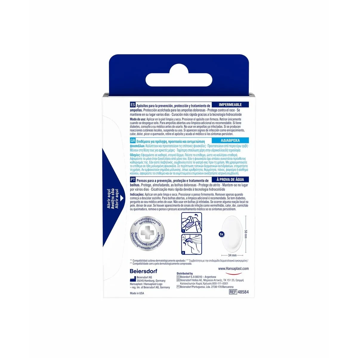 Apósitos Esterilizados Hansaplast HP FOOT EXPERT 6 Unidades