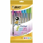 Set de Bolígrafos Bic Cristal Fun 921342 Multicolor 10 Piezas (10 Unidades)