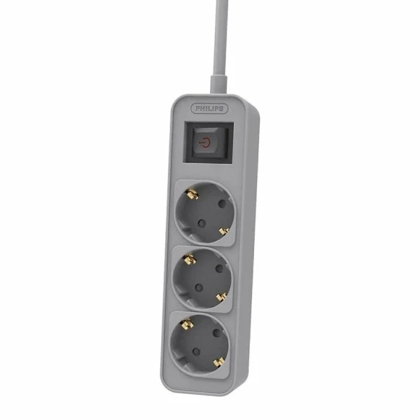 Regleta Enchufes 3 Tomas con Interruptor Philips CHP2134G/12
