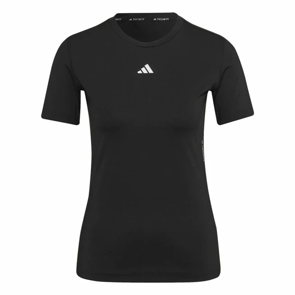 Camiseta de Manga Corta Mujer Adidas Techfit Negro