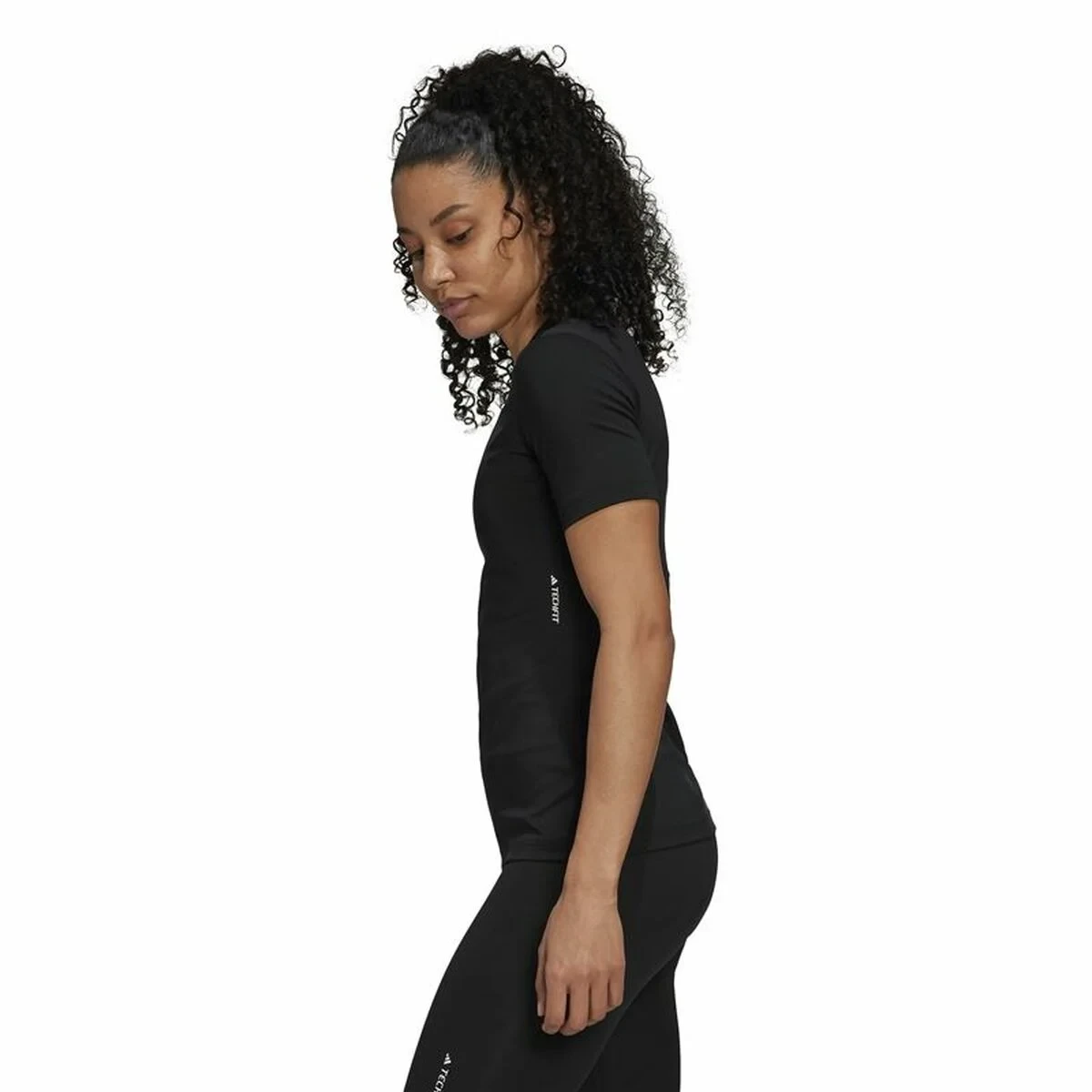 Camiseta de Manga Corta Mujer Adidas Techfit Negro