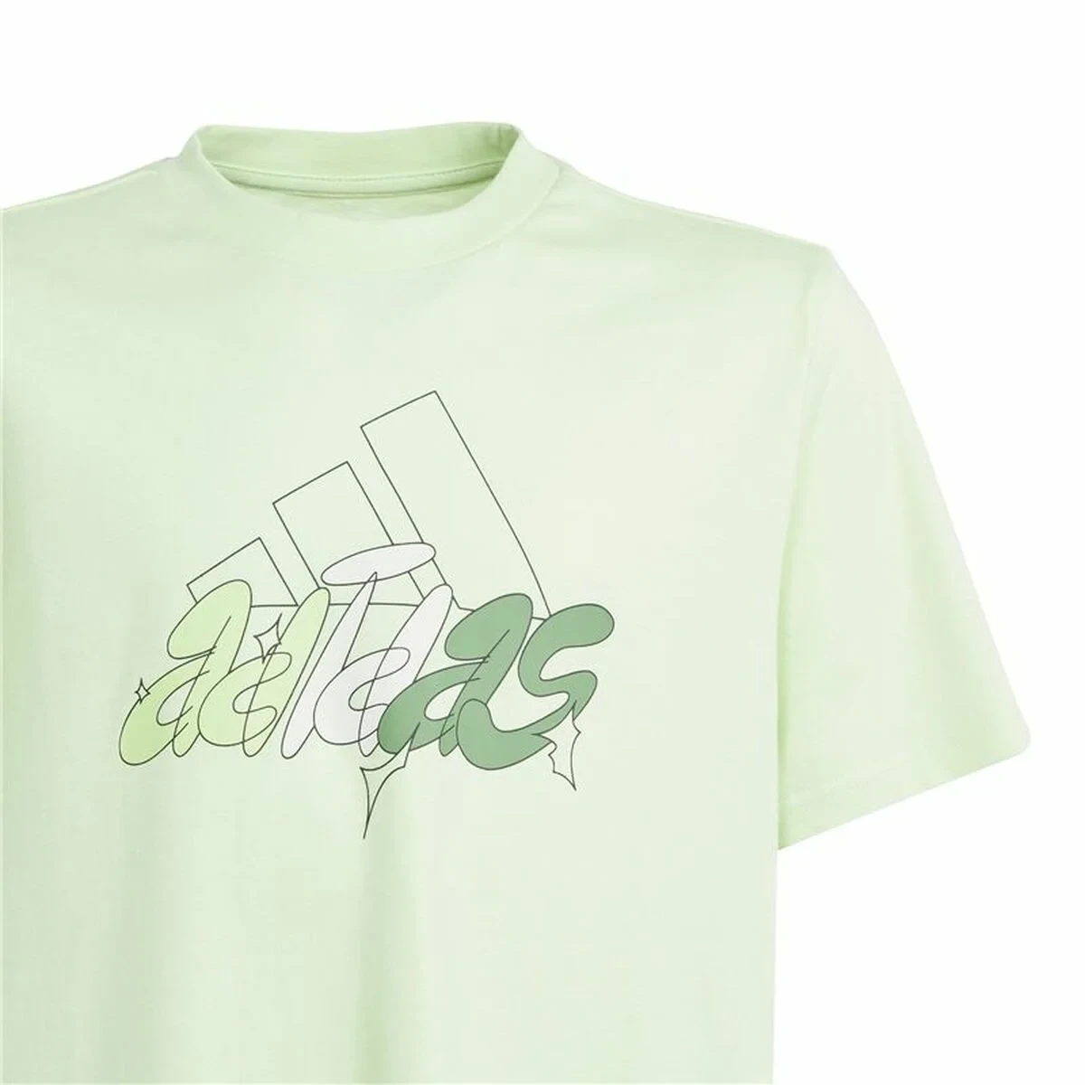Camiseta de Manga Corta Adidas Table Illustrated Verde Claro