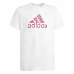 Camiseta de Manga Corta Infantil Adidas G Animal Blanco