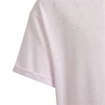 Camiseta de Manga Corta Infantil Adidas G Fi Bl Rosa