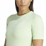 Camiseta de Manga Corta Mujer Adidas Essentials Techfit Train Verde limón Verde Claro