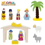 Belén de Navidad Woomax Madera plywood 23 x 16 x 11 cm (4 Unidades)