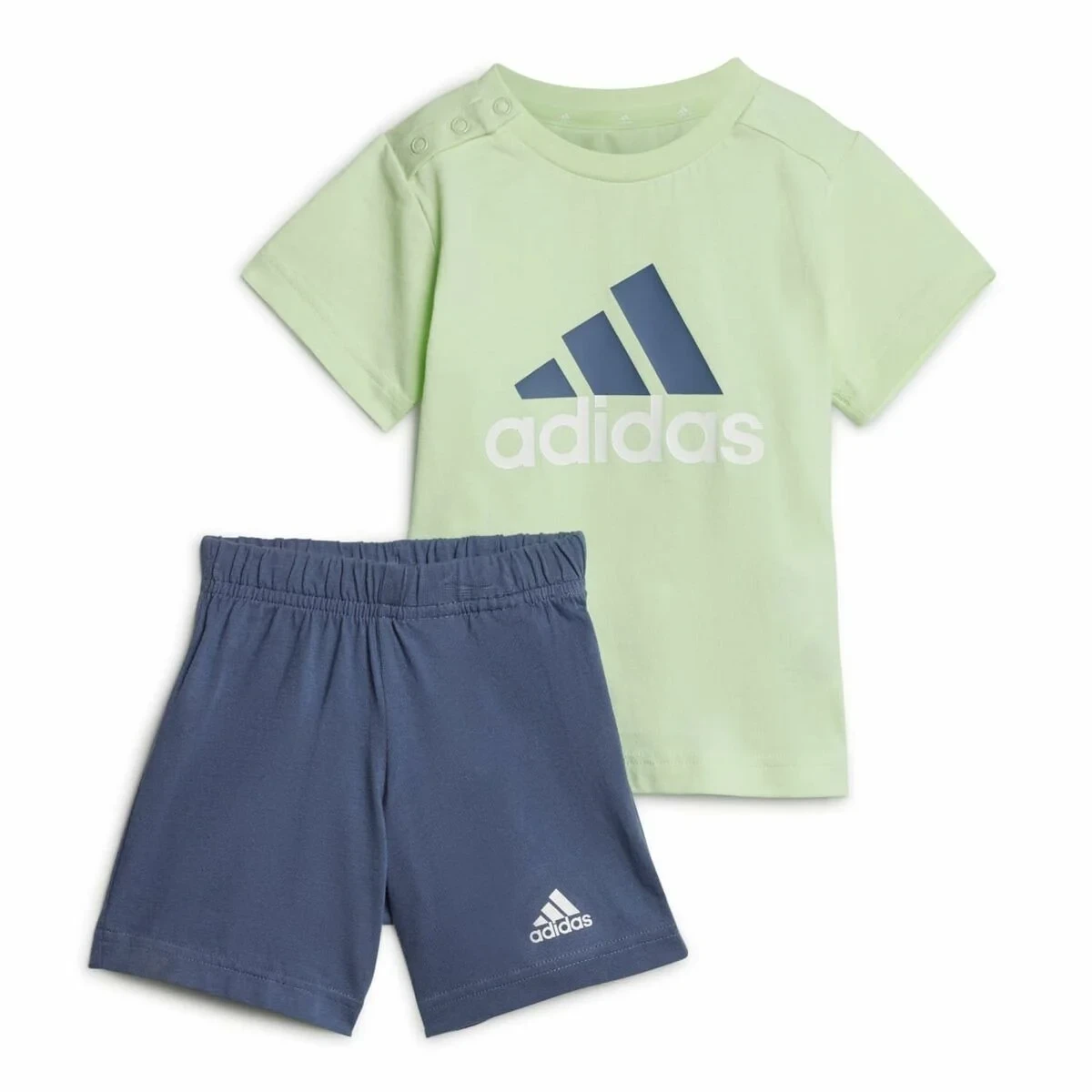 Conjunto Deportivo para Bebé Adidas Bl Cotton Set Infantil Azul Verde Claro