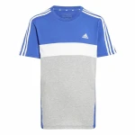 Camiseta de Manga Corta Infantil Adidas 3S Tib Azul