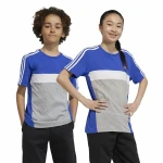 Camiseta de Manga Corta Infantil Adidas 3S Tib Azul