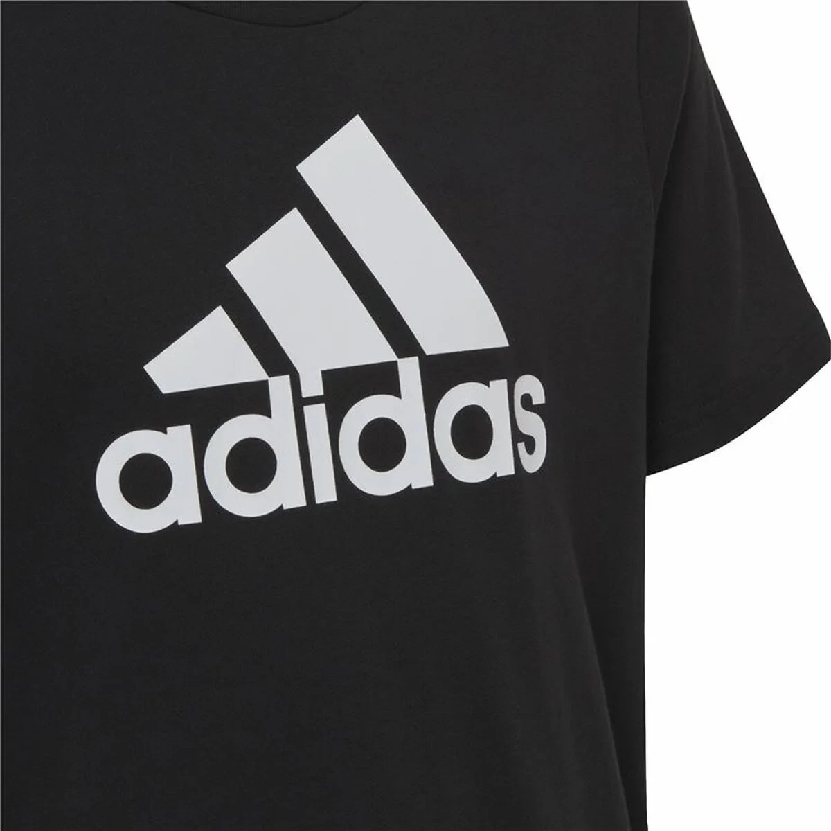 Camiseta de Manga Corta Infantil Adidas Big Logo Negro