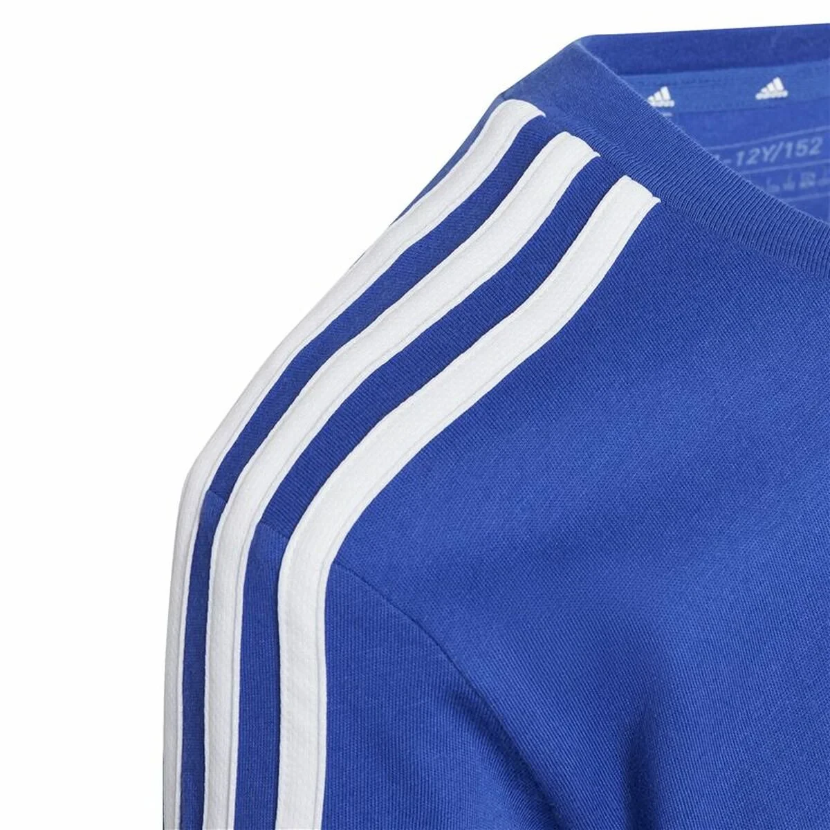 Camiseta de Manga Corta Infantil Adidas 3S Tib Azul