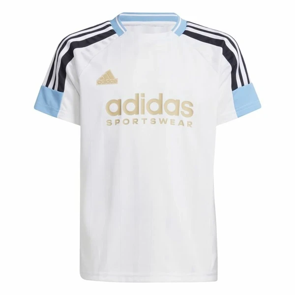Camiseta de Manga Corta Infantil Adidas Nations Blanco