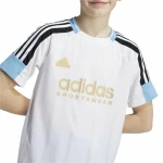 Camiseta de Manga Corta Infantil Adidas Nations Blanco